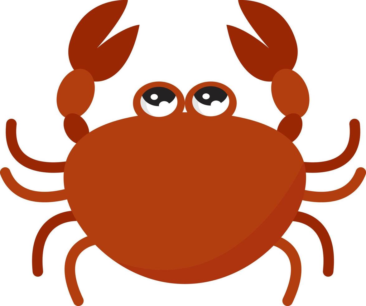 Cute crab, illustration, vector on white background.