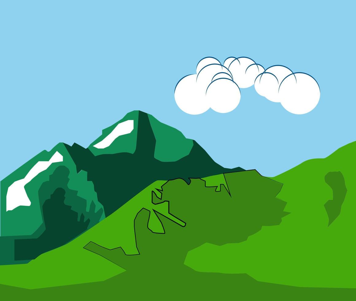 Picture on wall, illustration, vector on white background.