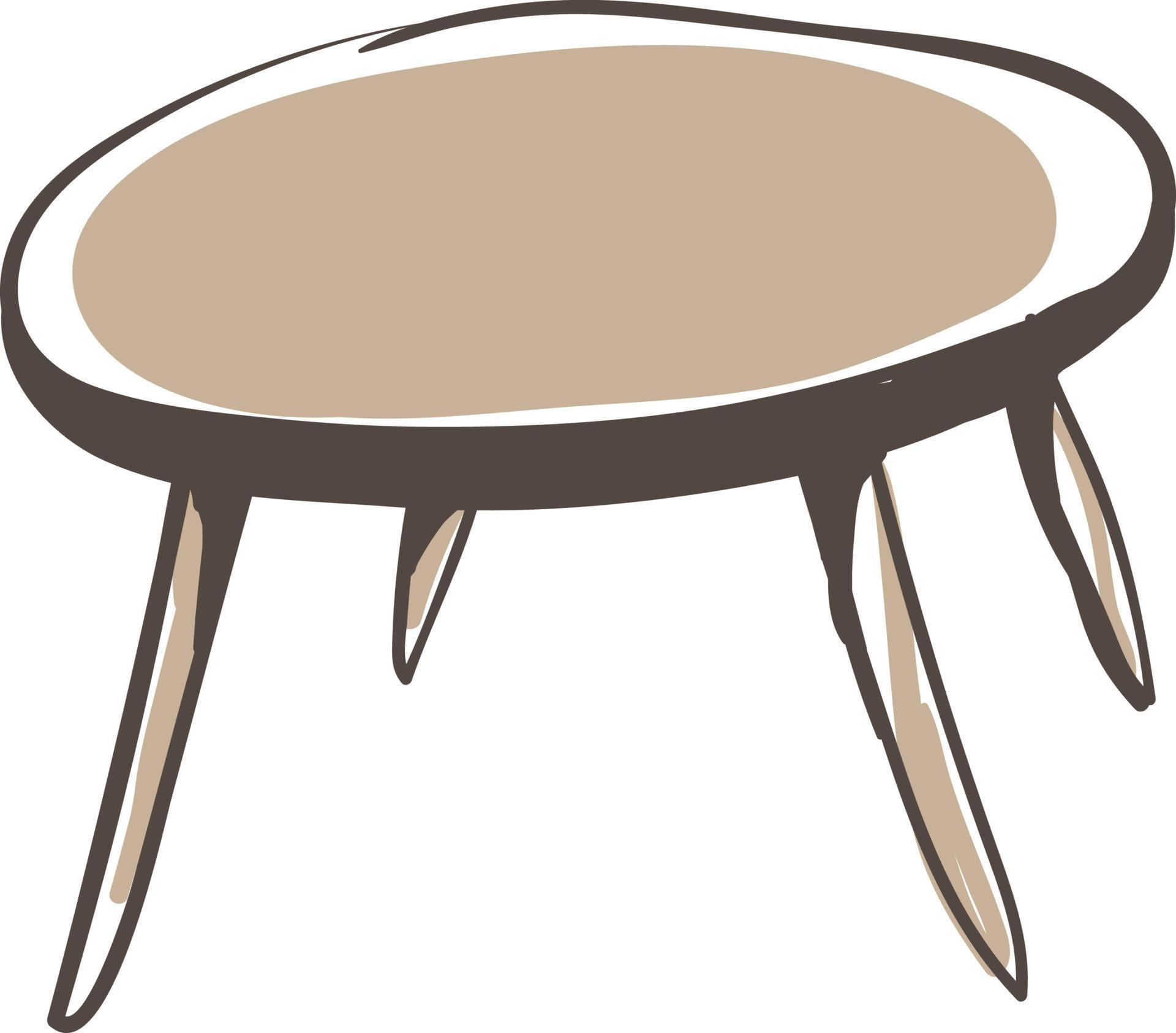Round table, illustration, vector on white background. 13574011 Vector