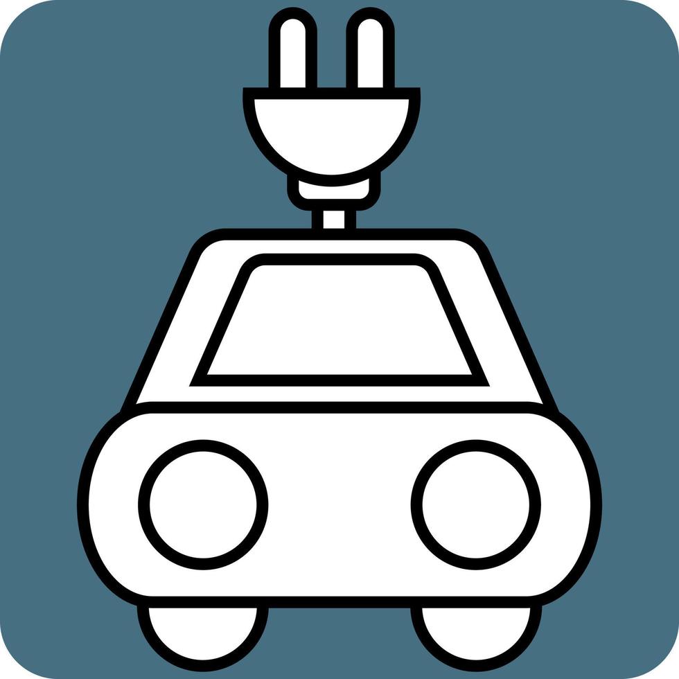 Car charging, illustration, vector, on a white background. vector