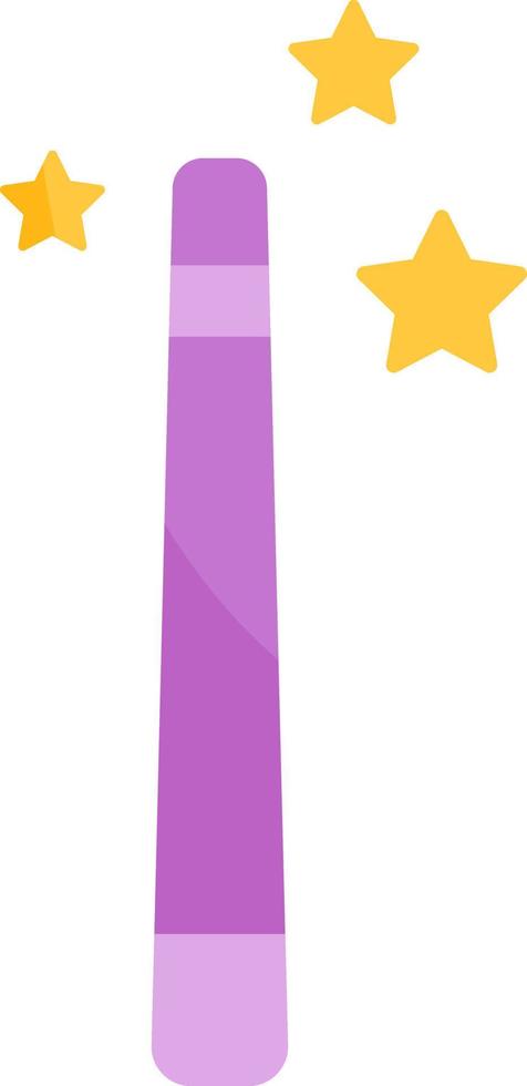 Purple magic wand, illustration, vector, on a white background. vector