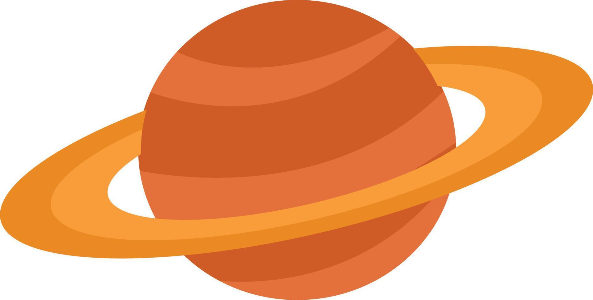 Planet saturn, illustration, vector on white background.