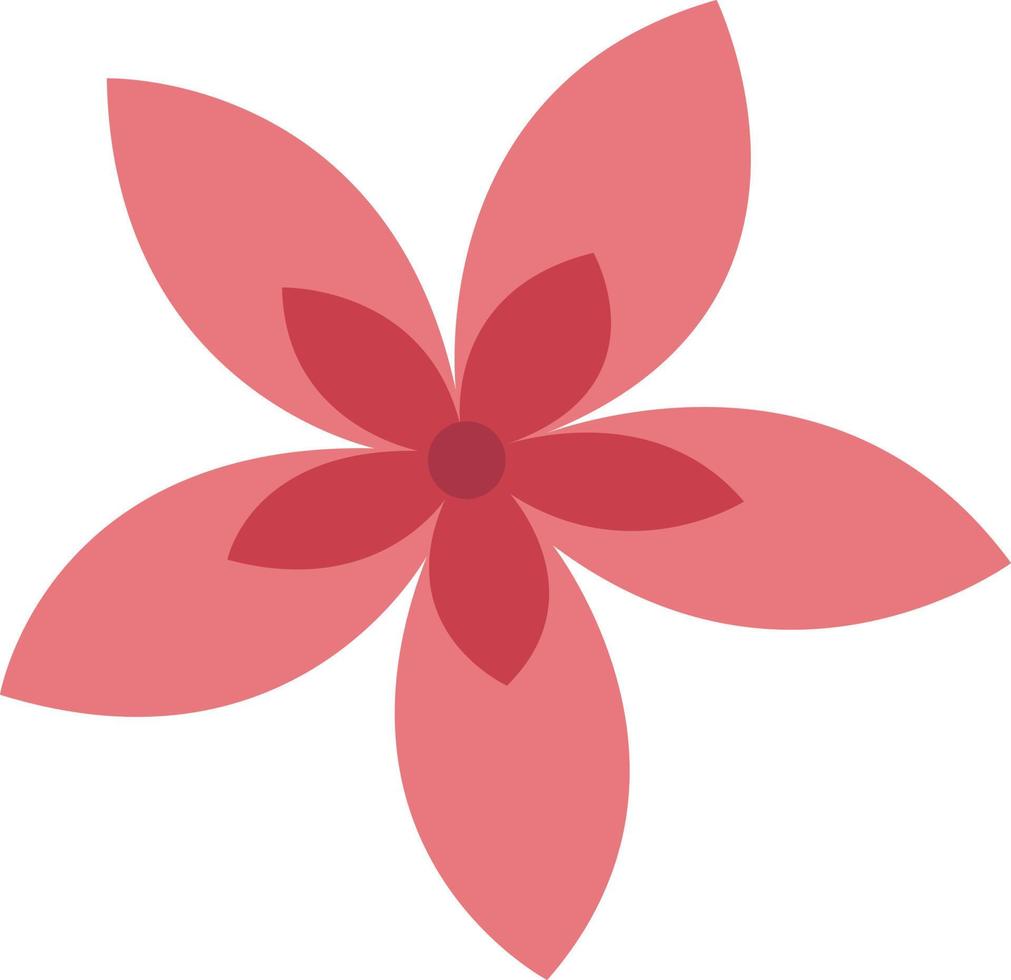 Pink flower, illustration, vector on white background.