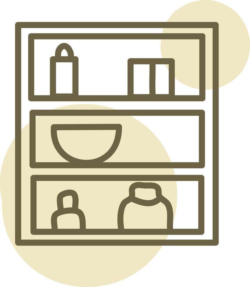 Kitchen cupboard, illustration, vector, on a white background. vector
