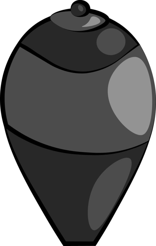 Closed urn, vector or color illustration.