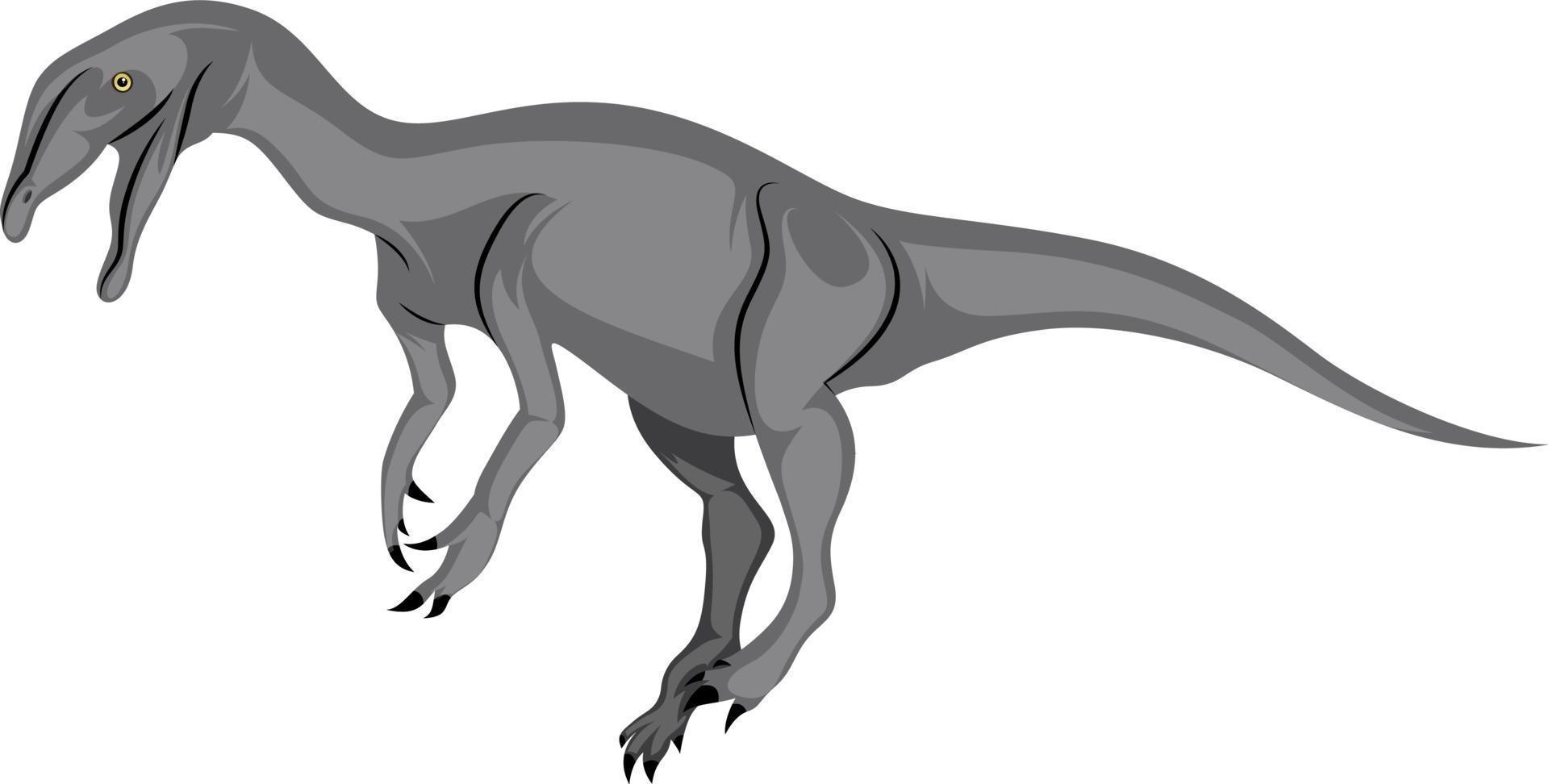 Ugly dinosour, illustration, vector on white background.