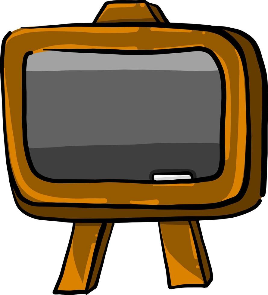 Very old TV, illustration, vector on white background