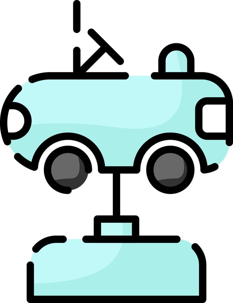 Amusment park car ride, illustration, vector on a white background.