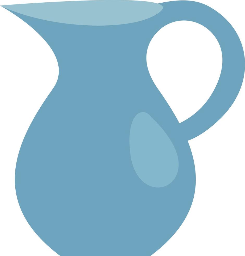 Blue jug, illustration, vector, on a white background. vector