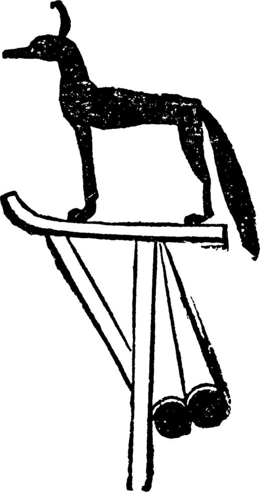 ilustración vintage de chacal. vector