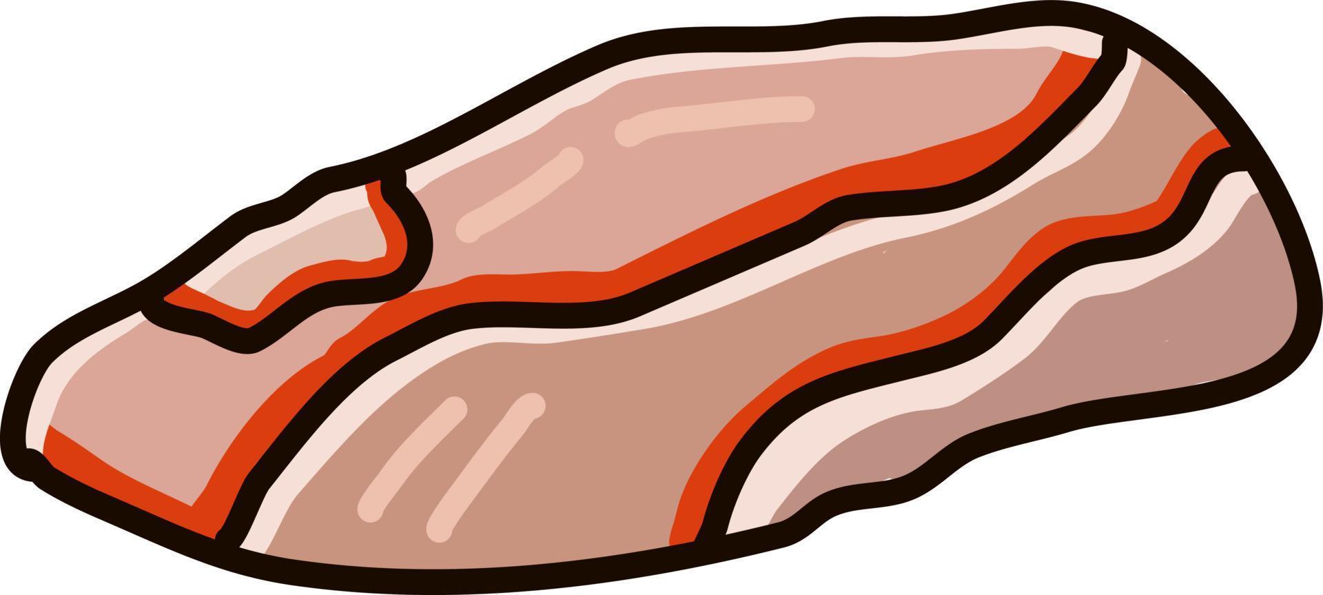 dibujo de carne, ilustración, vector sobre fondo blanco.