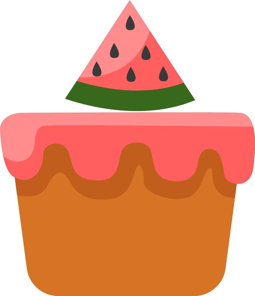 Watermelon cake, illustration, vector on a white background