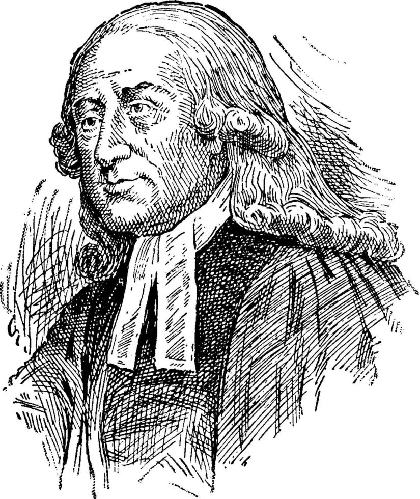 john wesley, ilustración de la vendimia vector