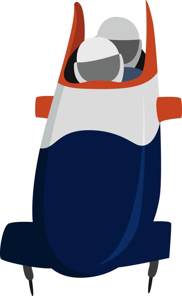 Bobsleigh, illustration, vector on white background