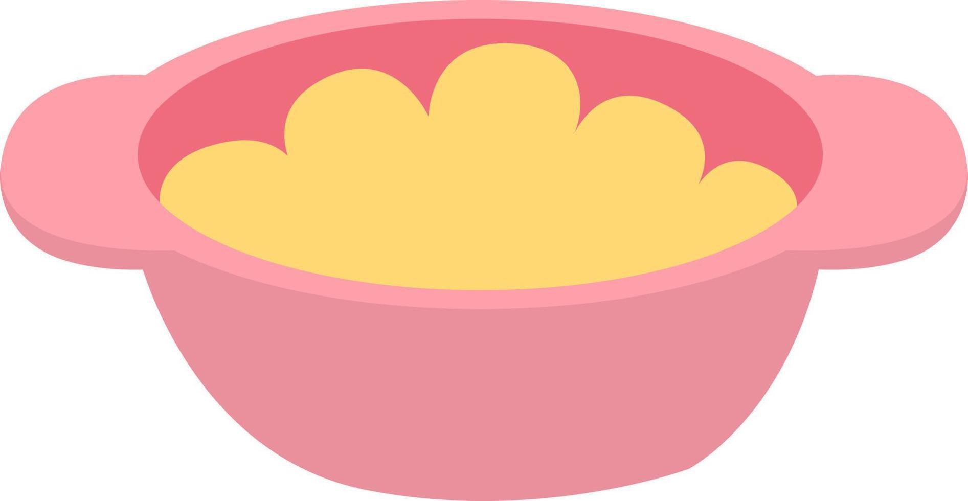Porridge, illustration, vector on white background.