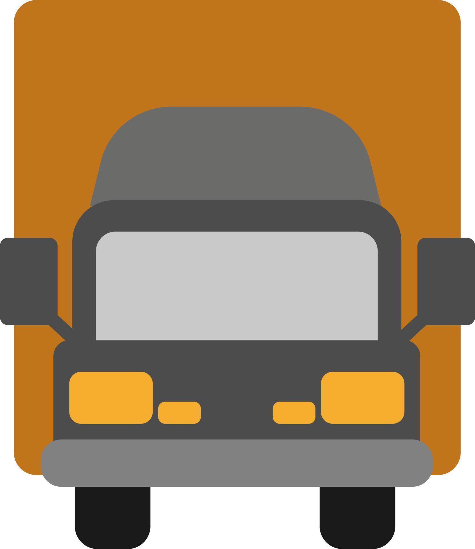 Big orange truck, illustration, vector on a white background 13575072