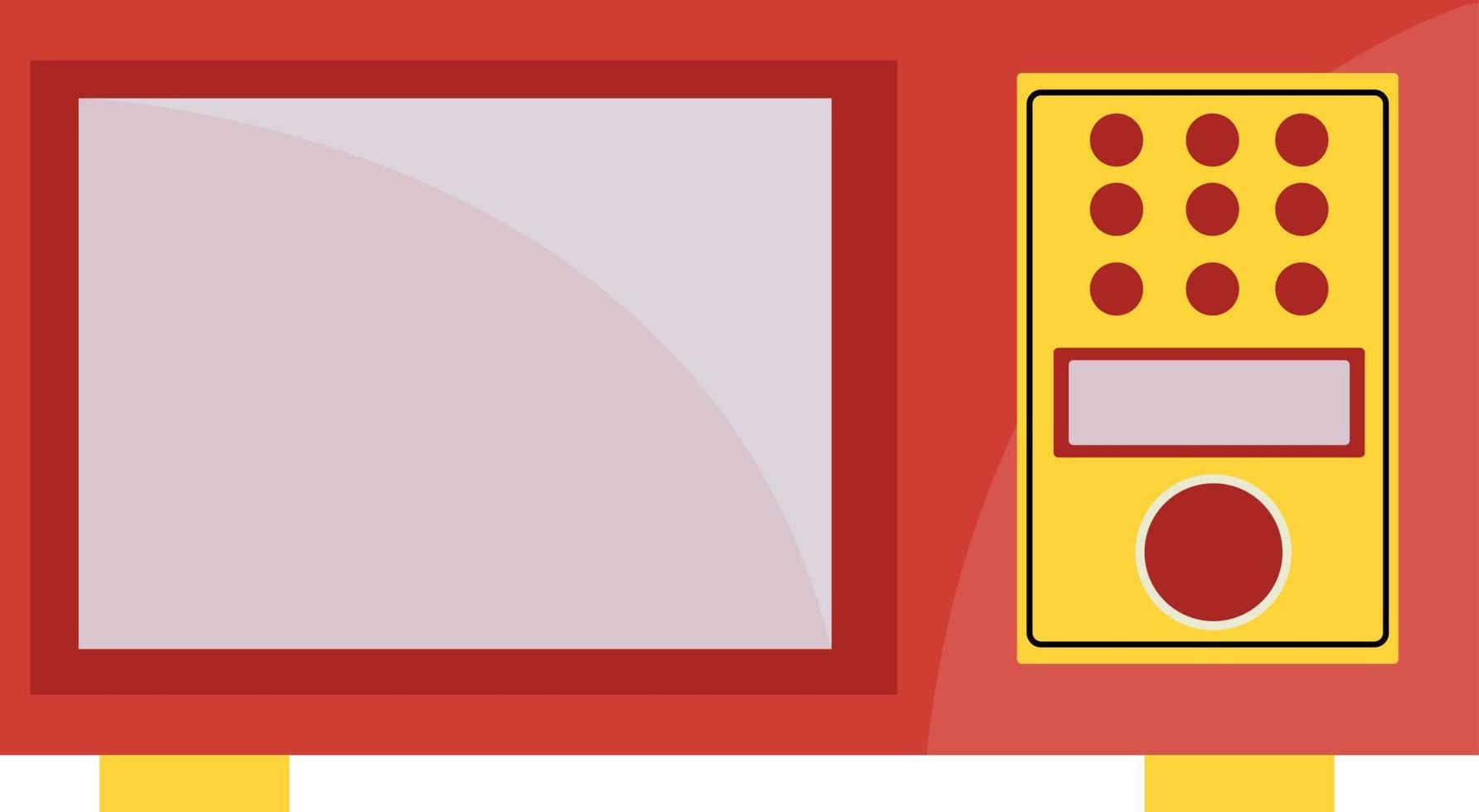 Microwave oven ,illustration, vector on white background.