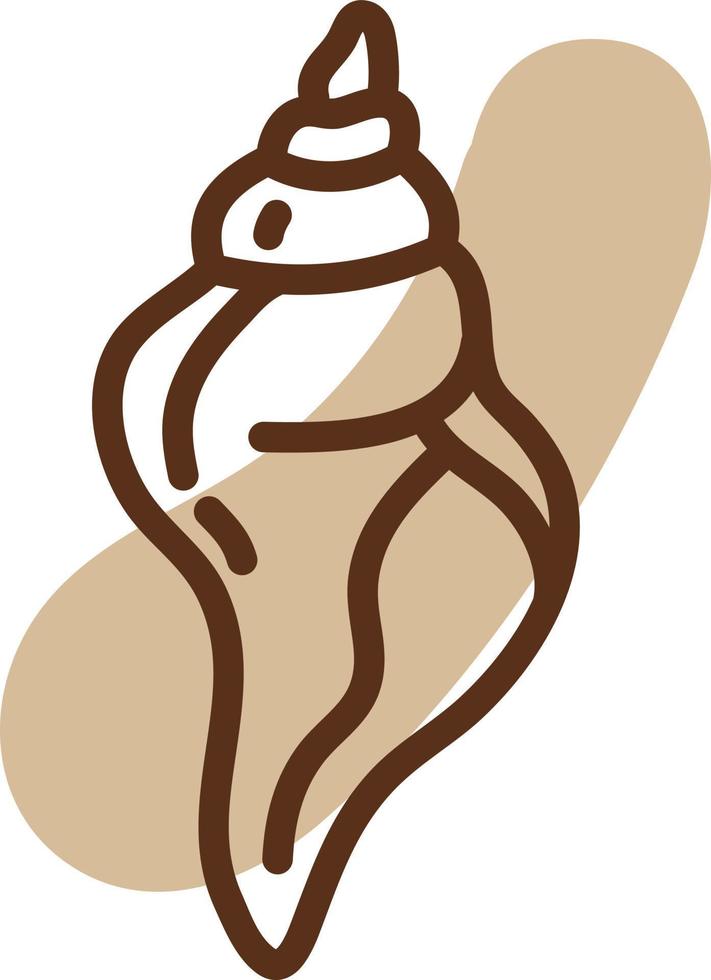 Aquatic shell, illustration, vector, on a white background. vector