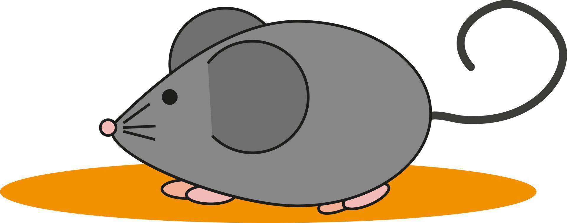 Baby mouse, illustration, vector on a white background.