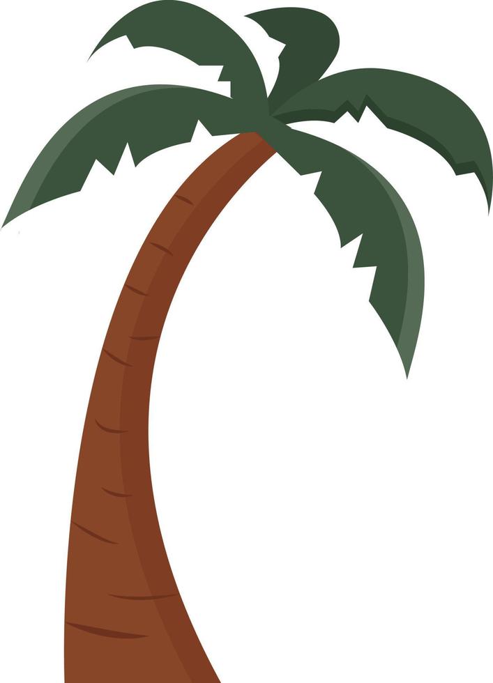 Palm tree, illustration, vector on white background.