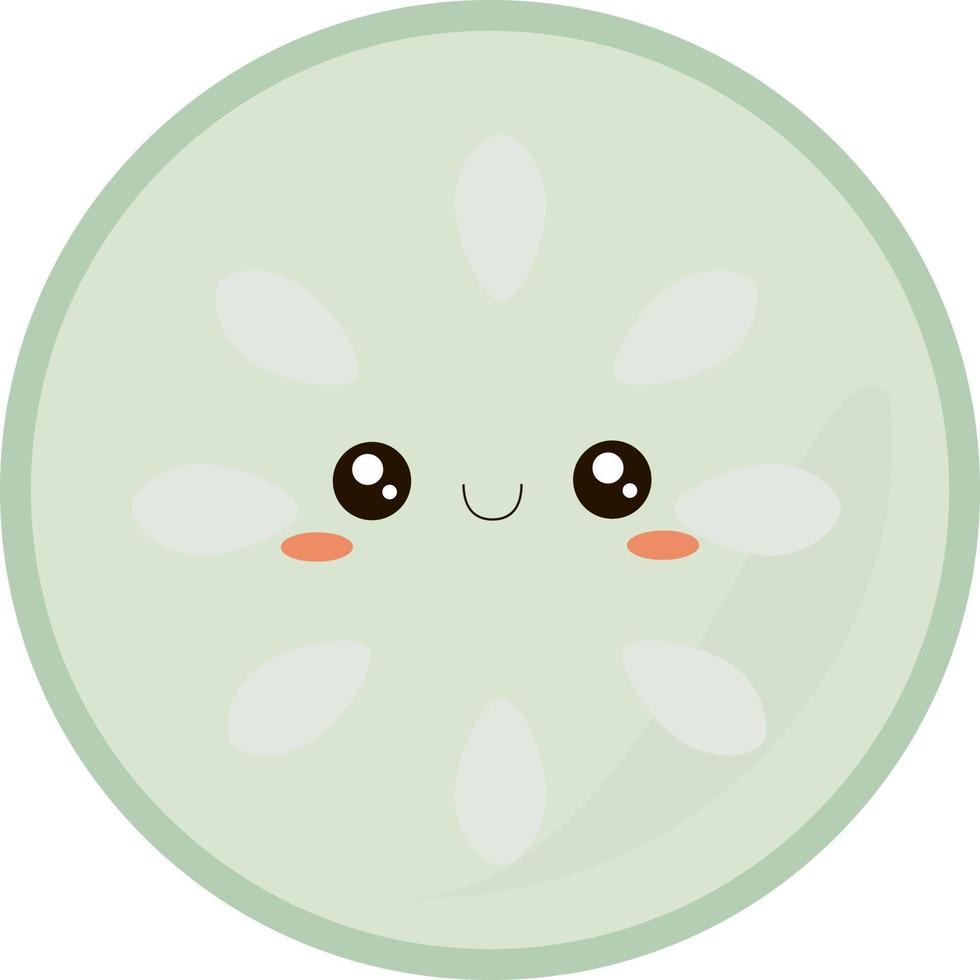 Cucumber, illustration, vector on white background.