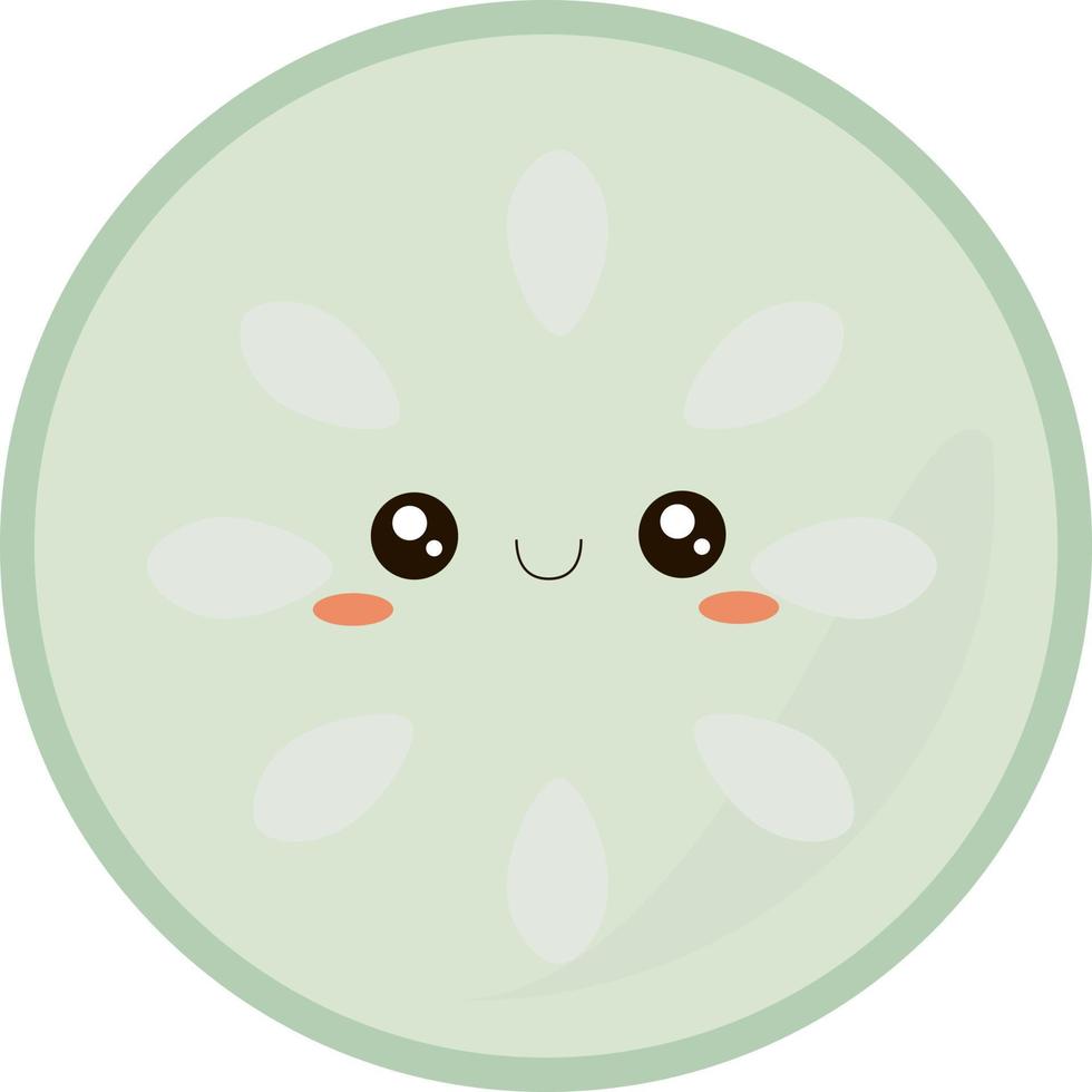 pepino, ilustración, vector sobre fondo blanco.