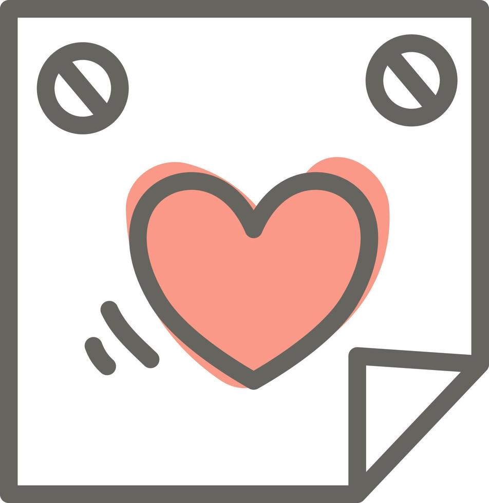Love paper, illustration, vector on a white background.