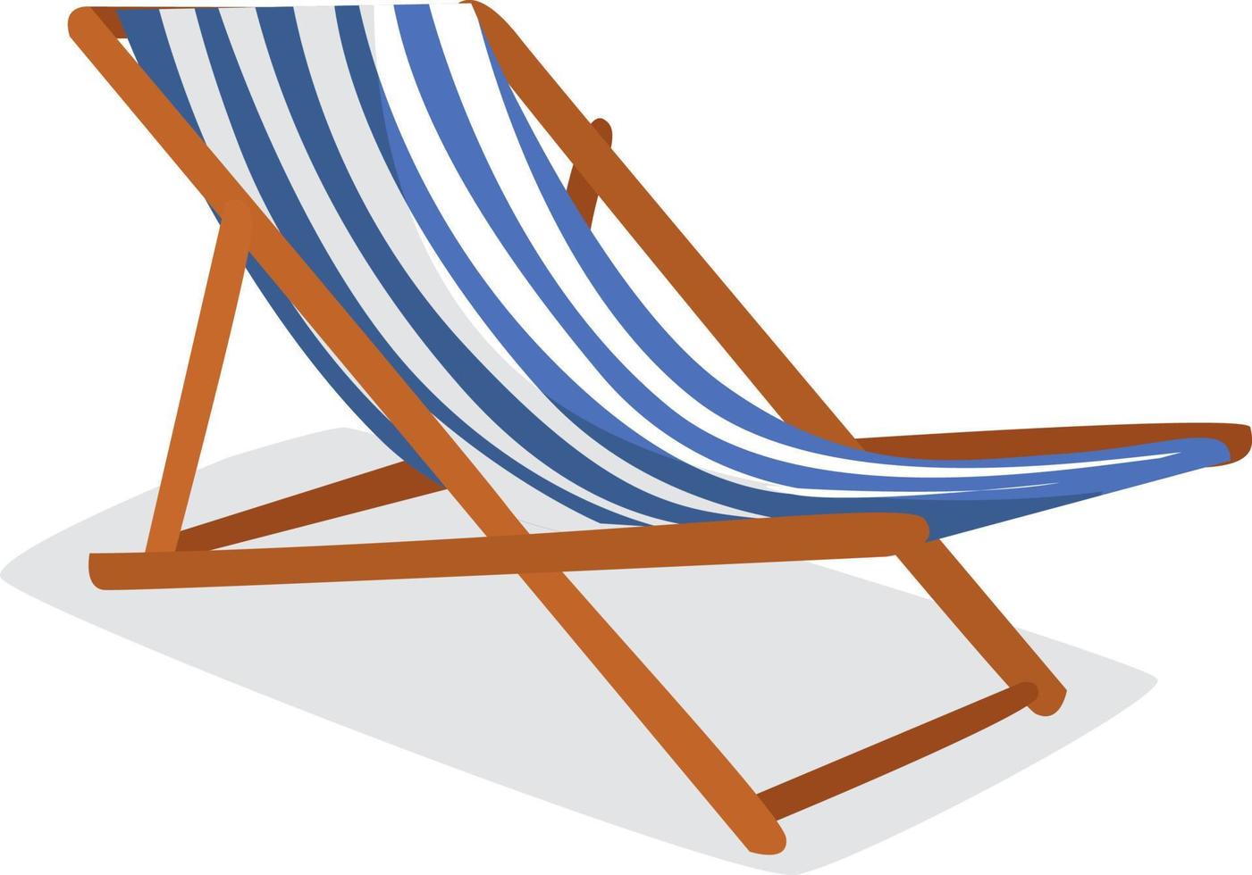 Sunbed on beach, illustration, vector on white background