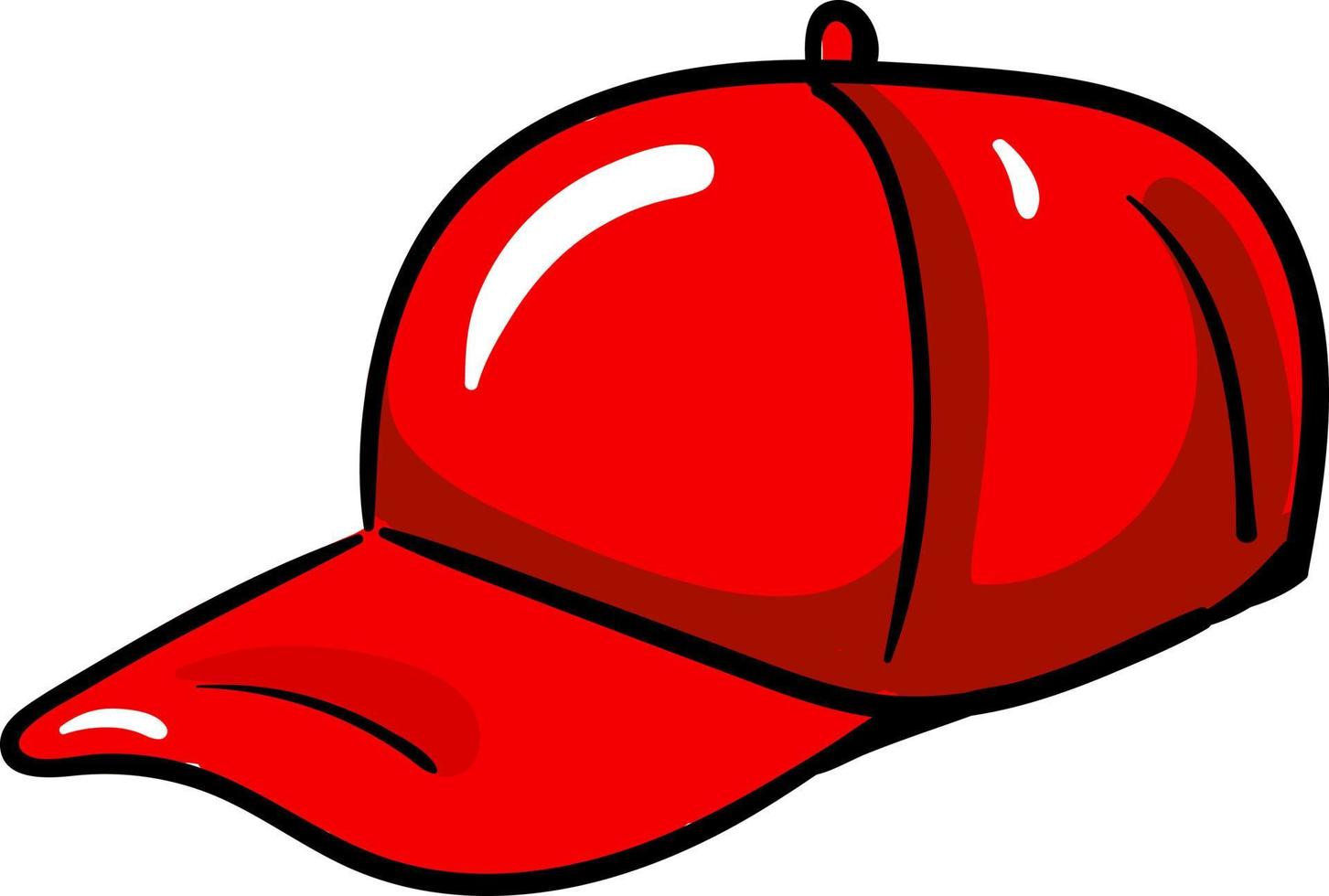 sombrero rojo, ilustración, vector sobre fondo blanco