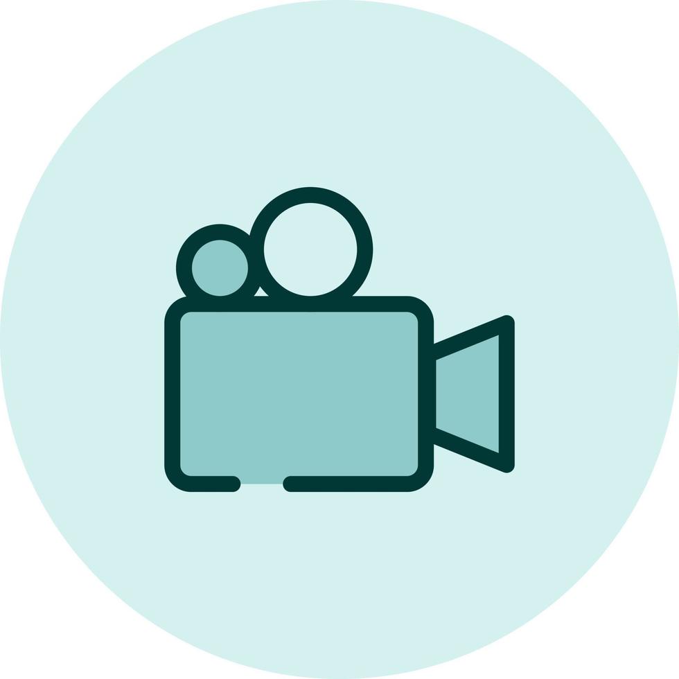 Mobile video camera, illustration, vector on a white background.