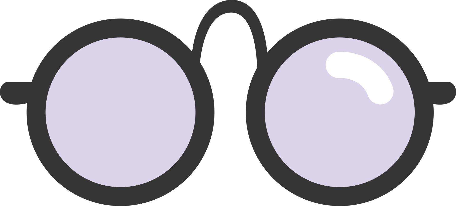 Black optical glasses, illustration, vector, on a white background. vector