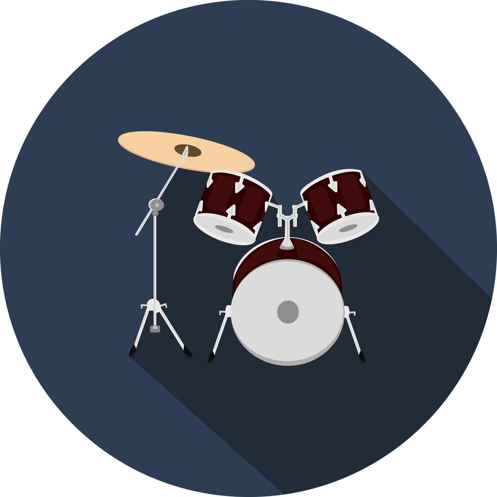 Drum set , illustration, vector on white background