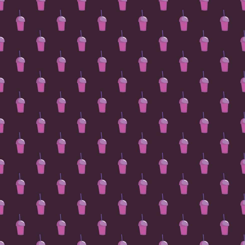Cups pattern, illustration, vector on white background