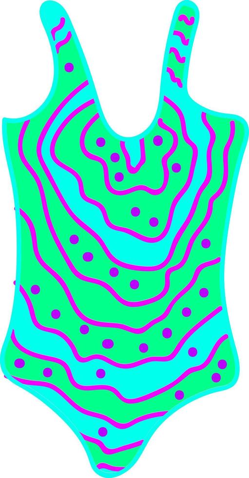 Bathing suit, illustration, vector on white background.