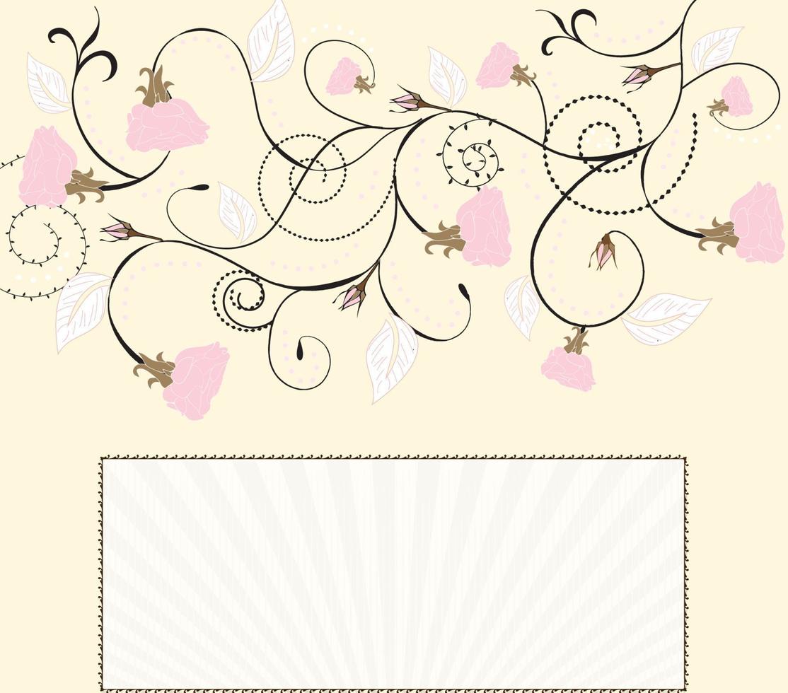 Cute floral background vector