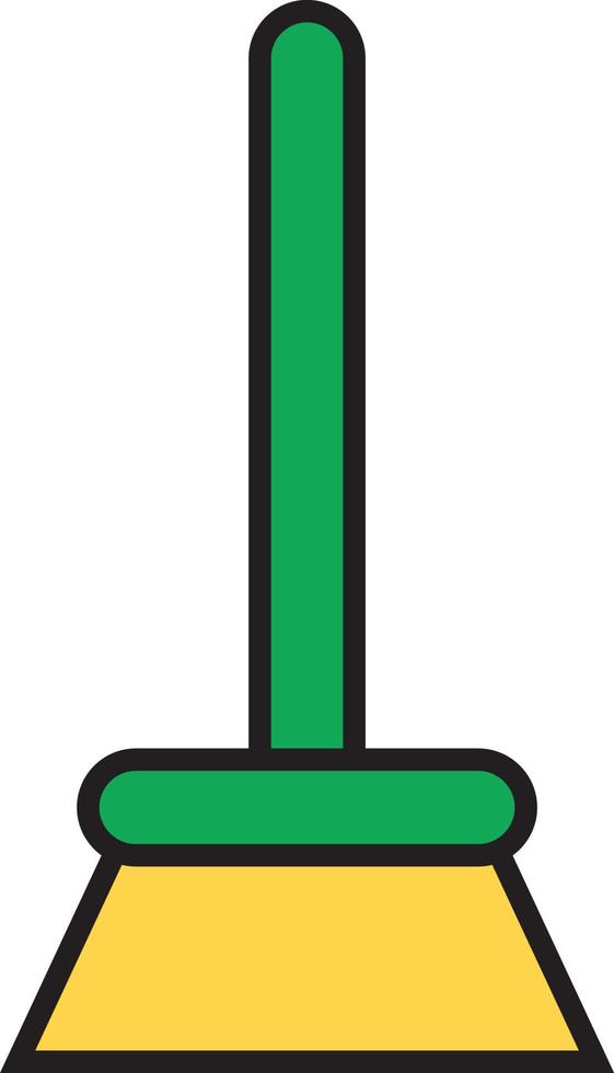 Cleaning broom, illustration, vector, on a white background. vector