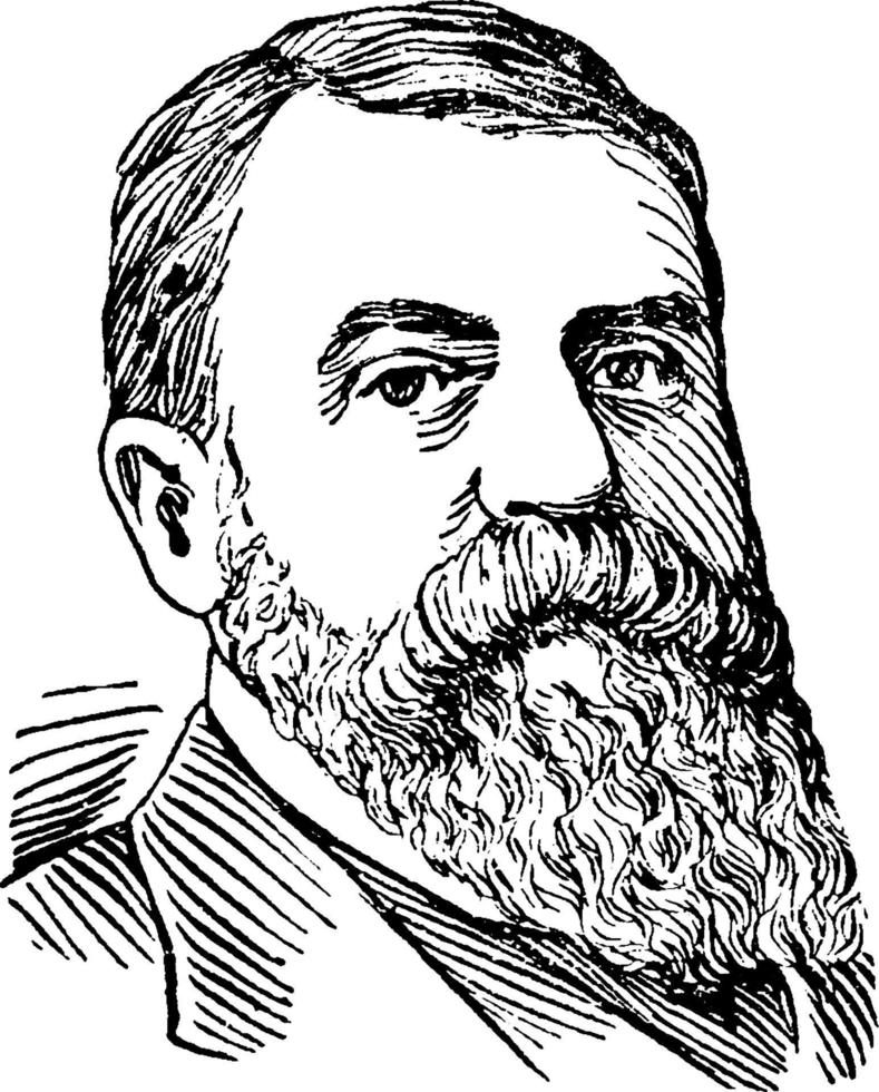 Dwight Moody, vintage illustration vector