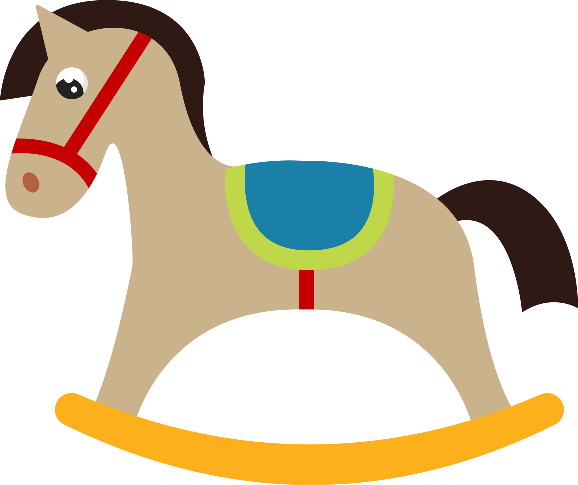 Horse toy, illustration, vector on white background. 13577406 Vector
