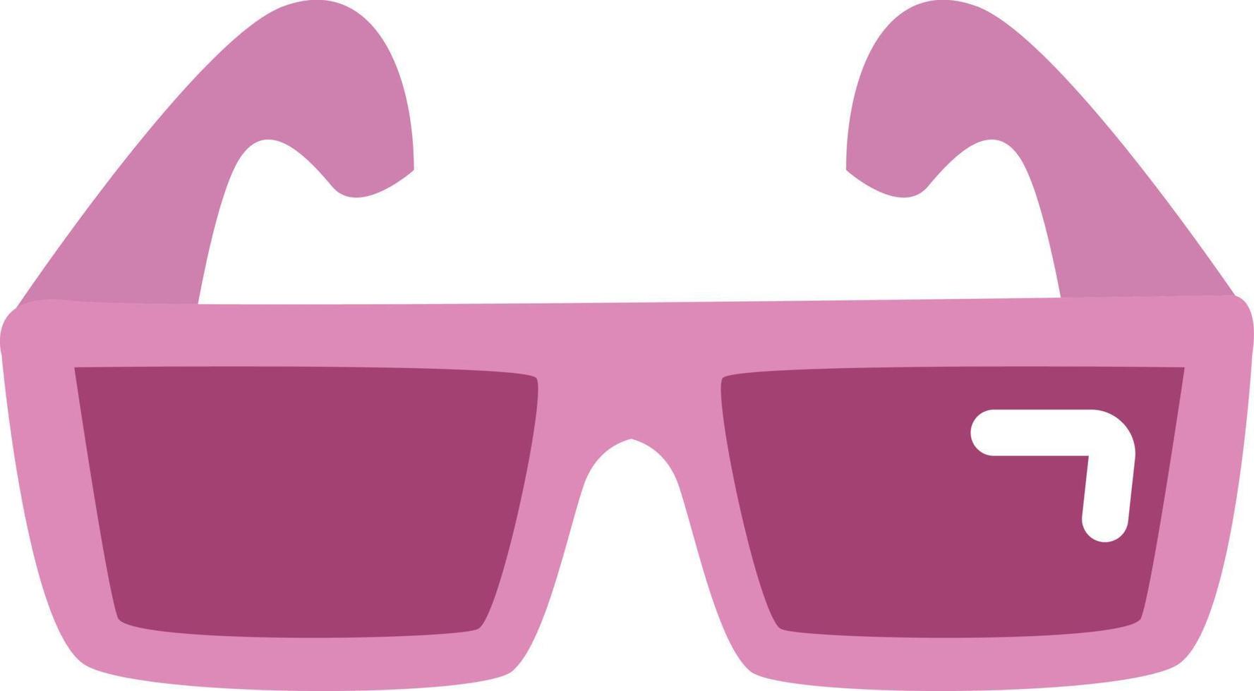 Pink glaasses, illustration, vector, on a white background. vector