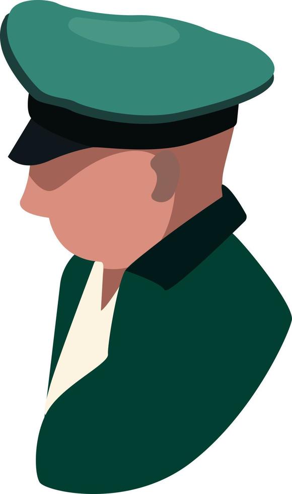 policía, ilustración, vector sobre fondo blanco.