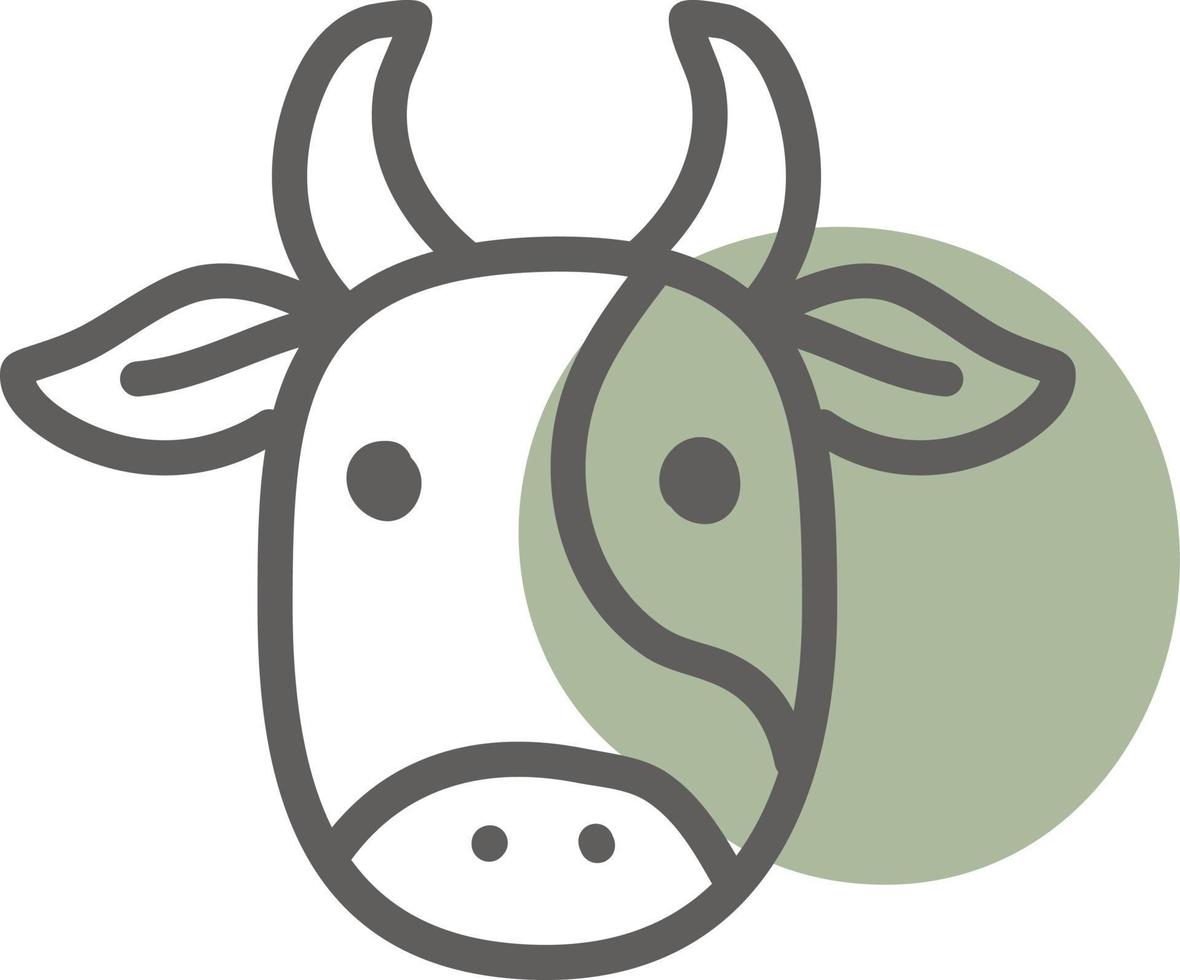 vaca de granja, ilustración, vector, sobre un fondo blanco. vector