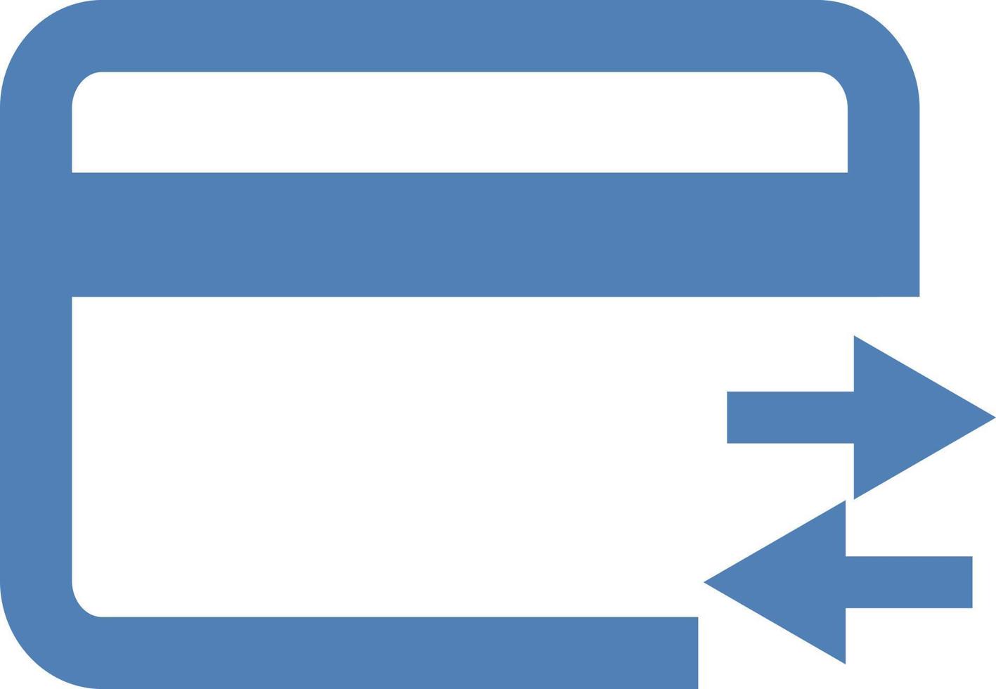 Blue credit card, illustration, vector on a white background. 13577489