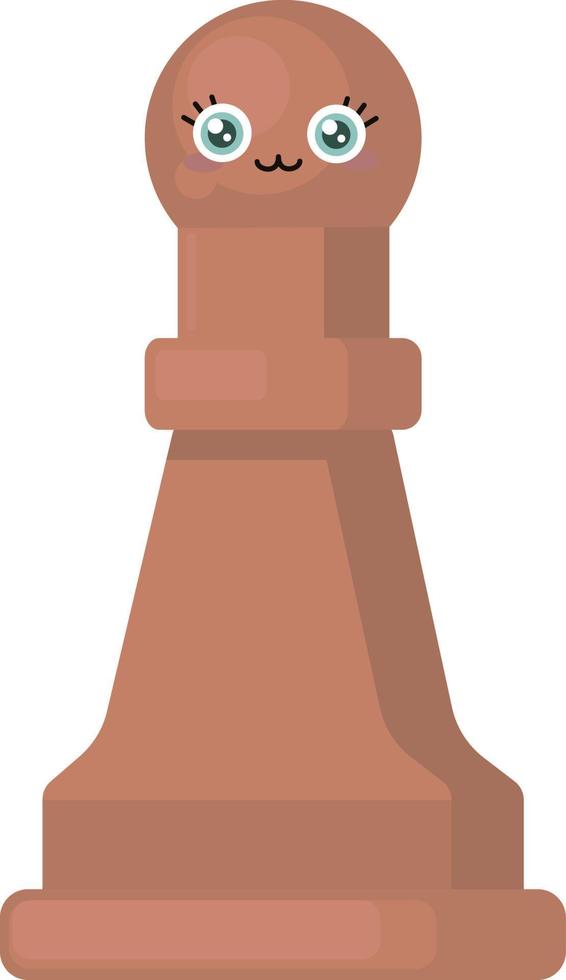 Chess pawn, illustration, vector on white background.