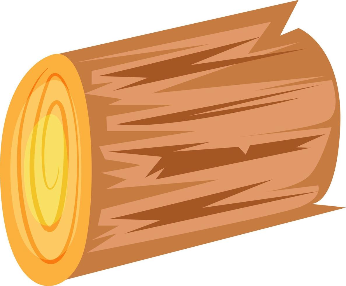 Cartoon wooden log vector