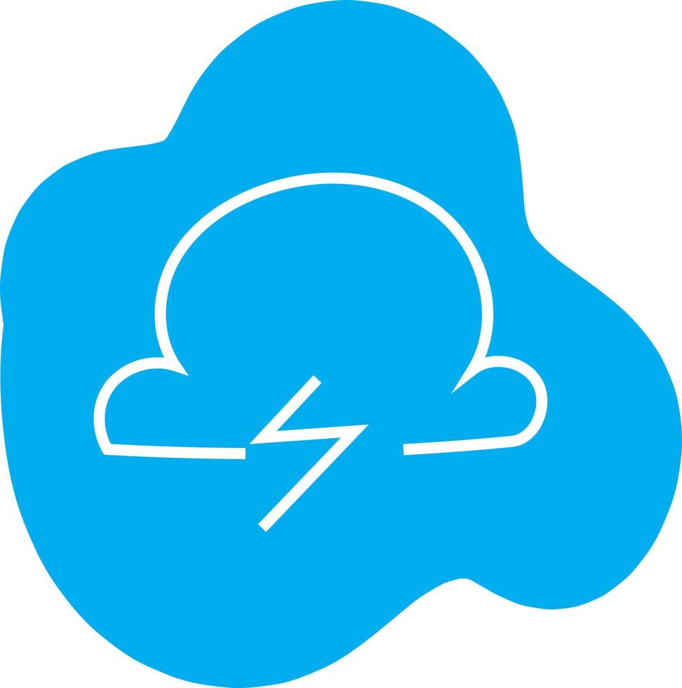 Thunderstorm clouds, icon illustration, vector on white background