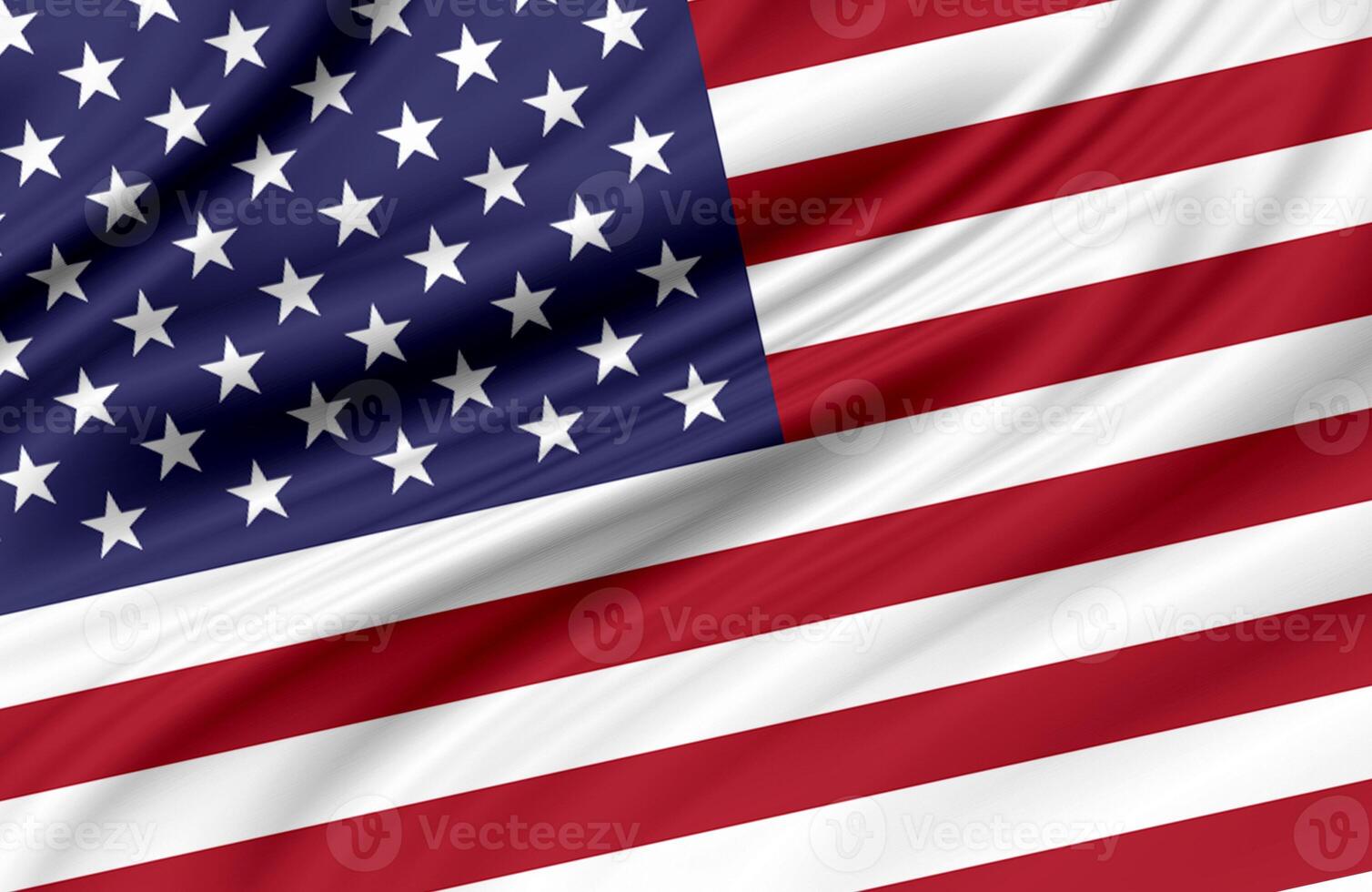 Beautifully waving star and striped American flag photo