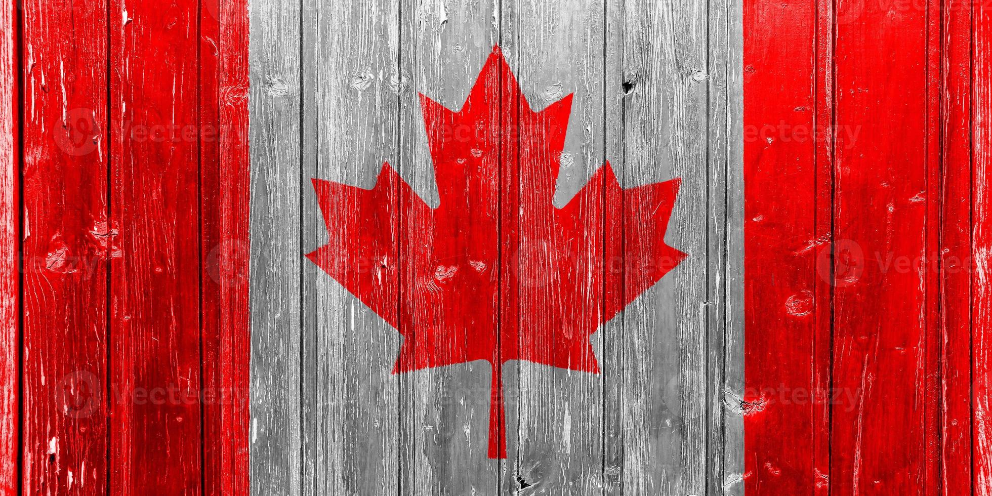 Canada flag on the texture. Concept collage. photo