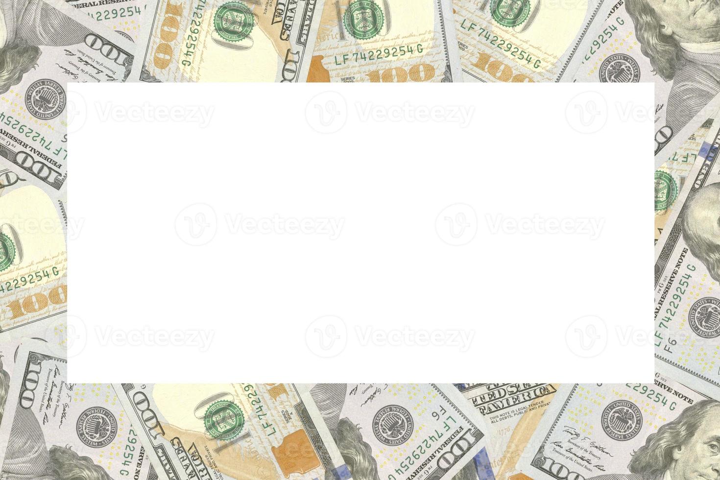 USA dollars frame banner background . 3D illustration photo