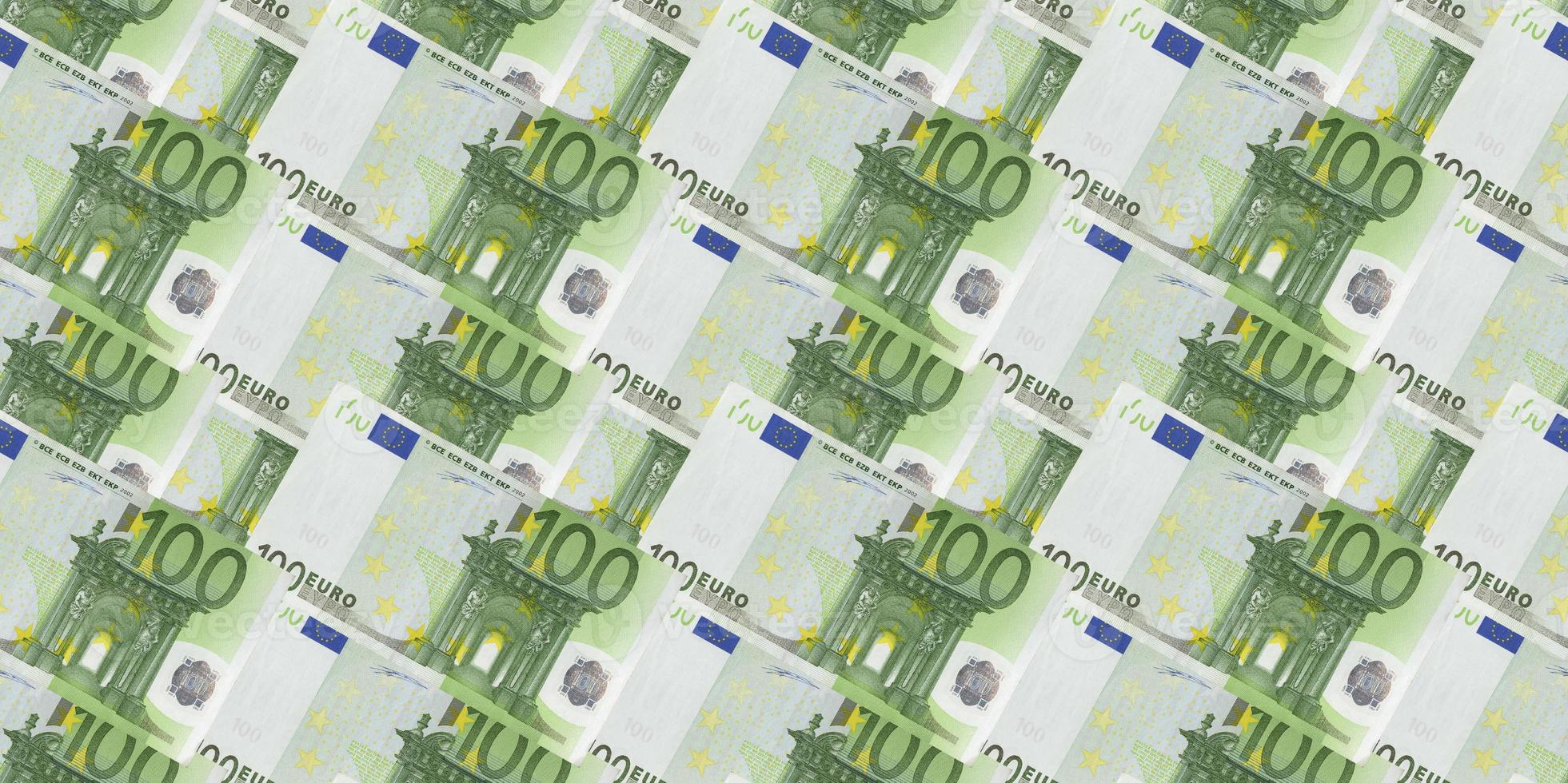 Euro background  seamless pattern. 3D illustration photo