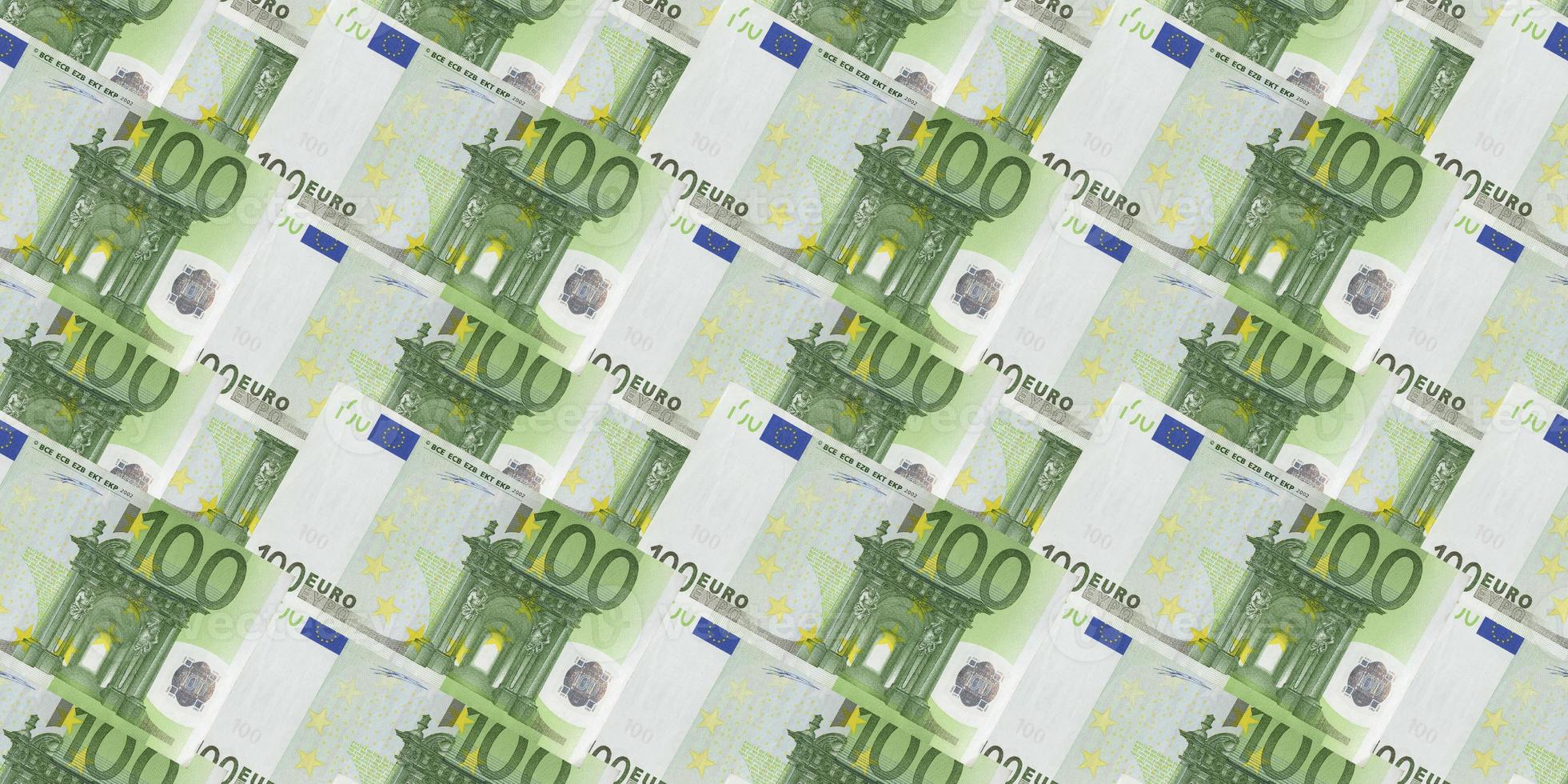 Euro background  seamless pattern. 3D illustration photo